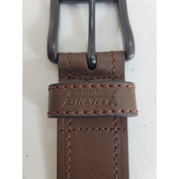 Dickies Brown Genuine Leather Formal Career Casual Dress Belt Men's Size 38 - Picture 4 of 10